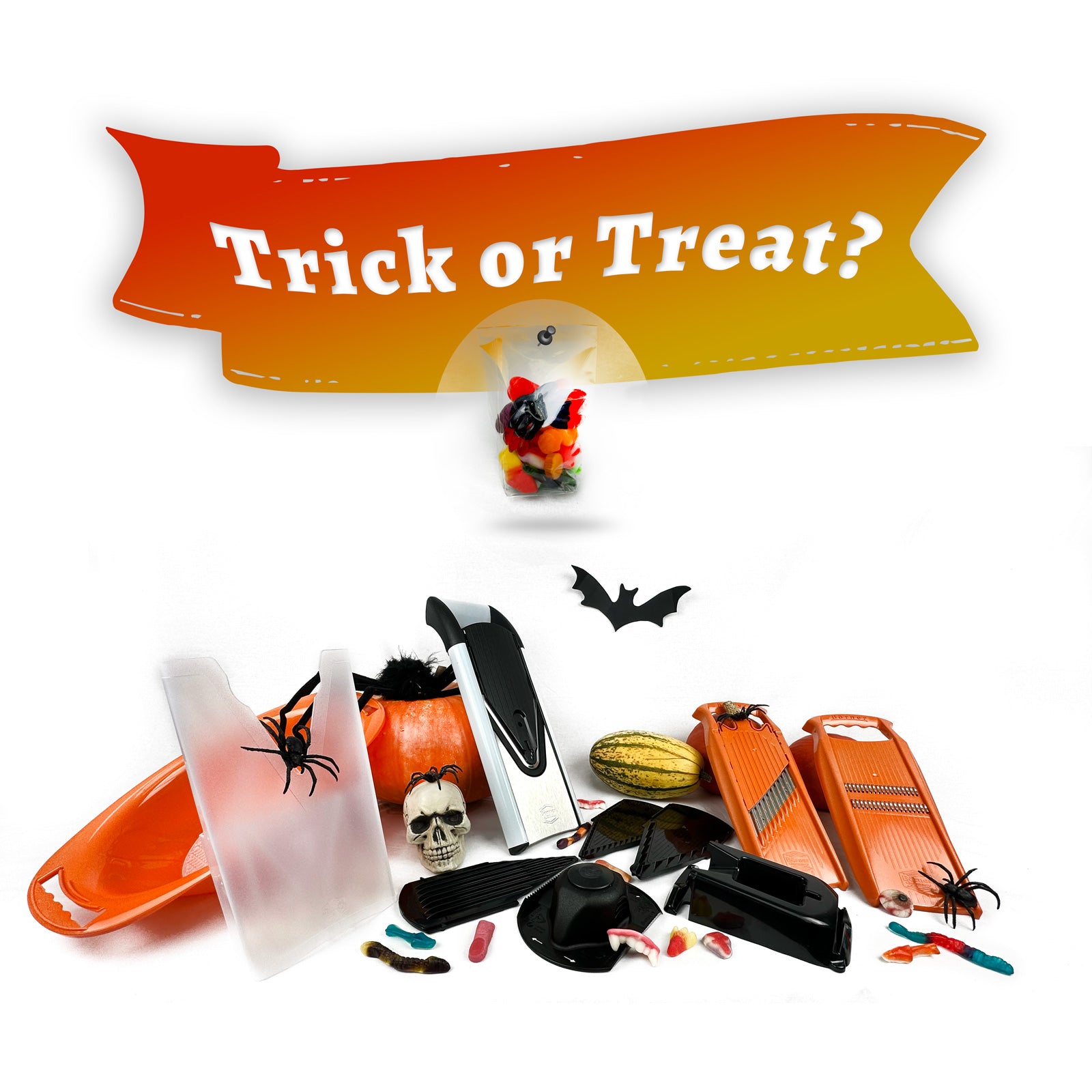 Halloween - Trick or Treat - Oranje / Inox